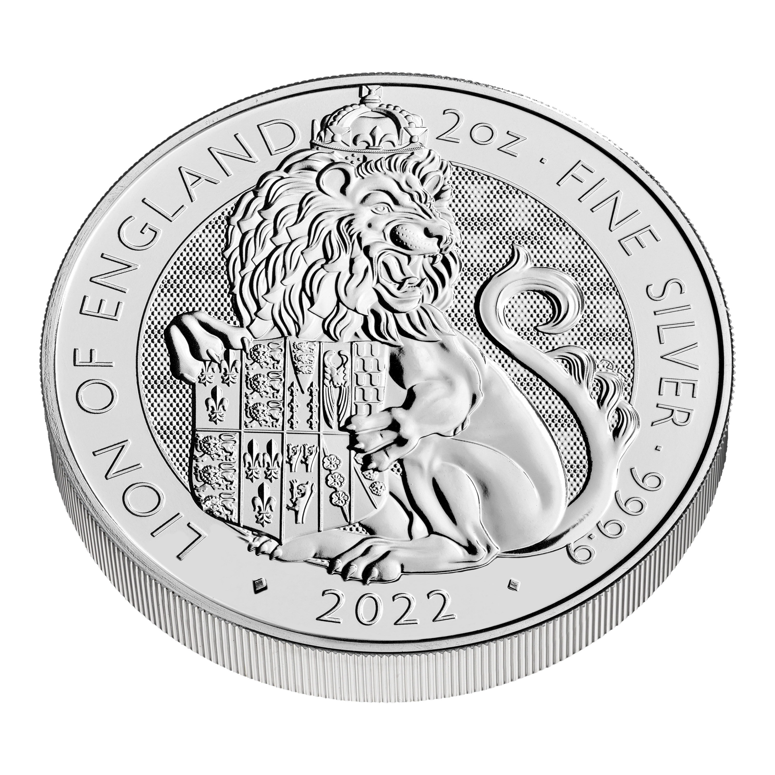 The Royal Tudor Beasts 2022 Lion of England 2oz Silver Bullion Coin